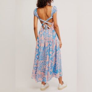 NWT Free People FP Ultraviolet Maxi Dress - Pale Pink Combo